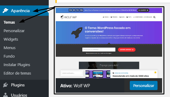 Como Criar Um Site: Passo a Passo: personalize seu site com wolf wp